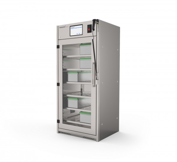 Armoire de stockage stérile à porte unique avec système de traçabilité, flux d'air filtré HEPA compatible avec les caissons de stérilisation